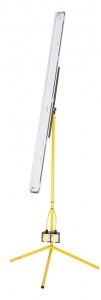 Defender 5' 58W Encapsulated Fluorescent Site Light on fixed leg stand with PTP with Battery Back-up - Code E708672